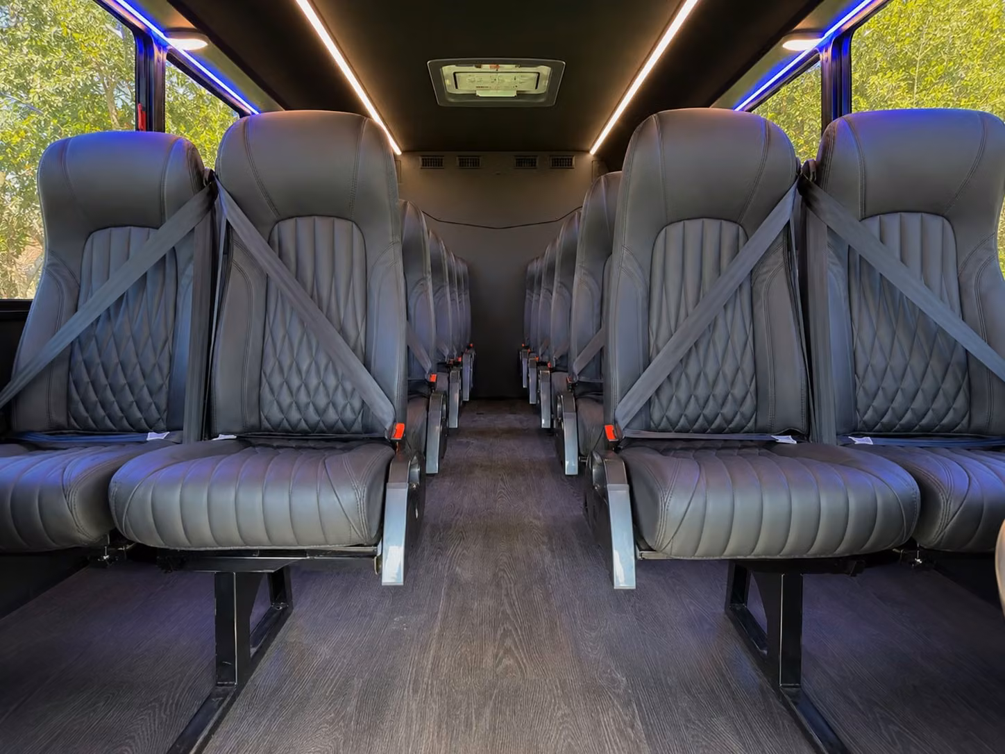 15 passenger minibus interior
